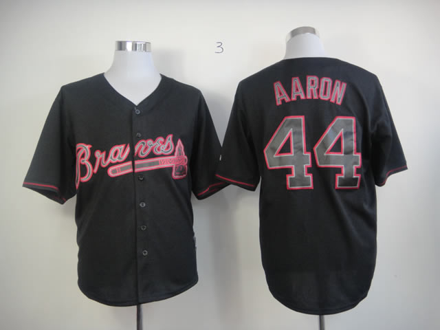 Men Atlanta Braves #44 Aaron Black MLB Jerseys